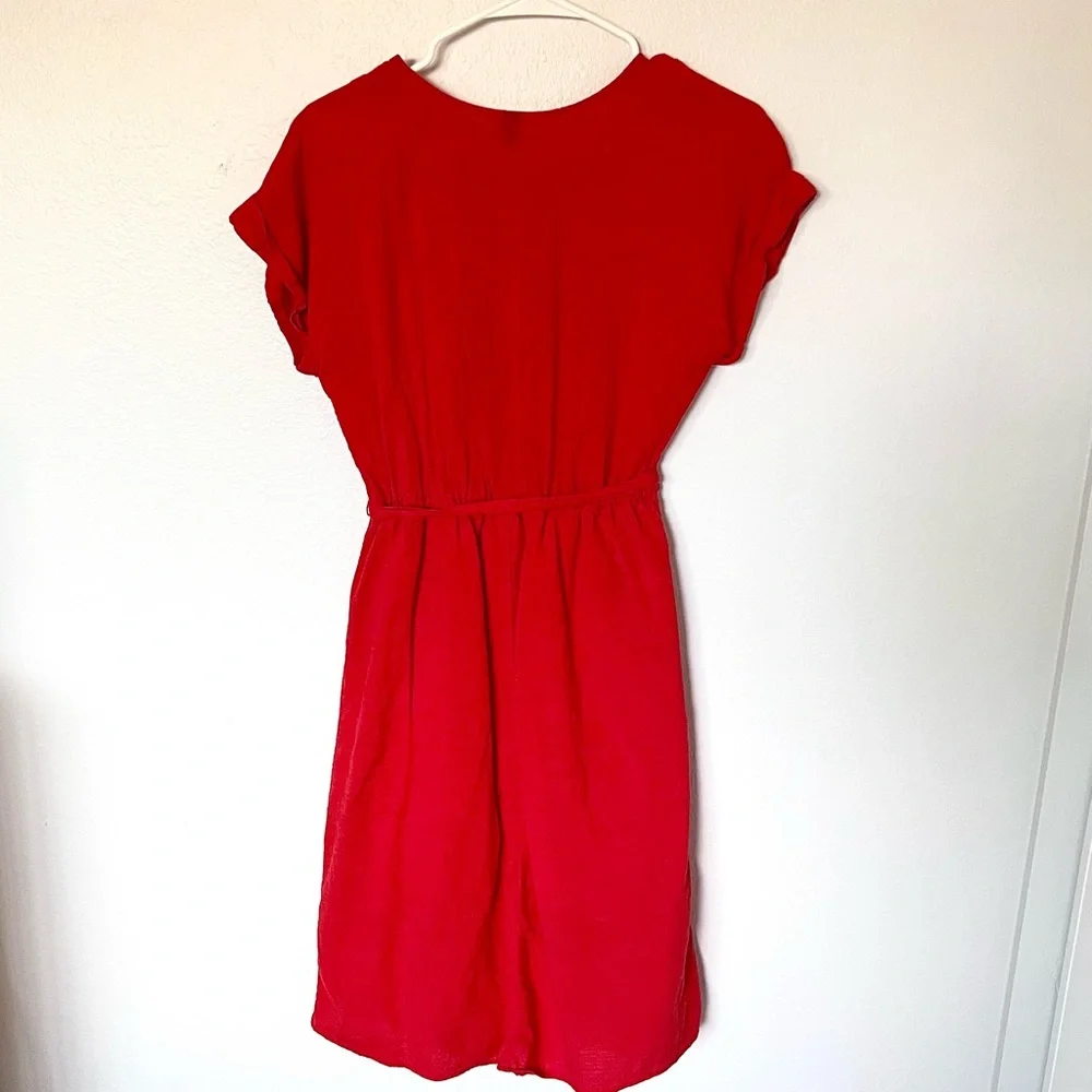 Universal Thread | Red Wrap Dress - Picture 2 of 6